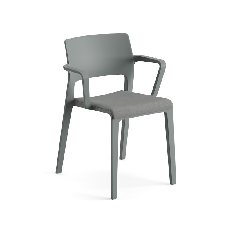 Juno 02 4 Leg Chair with Armrests with Back | Arper